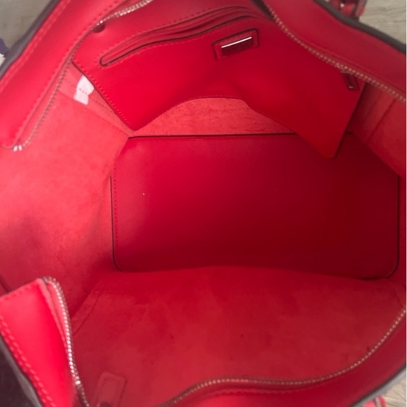 GORGEOUS GUESS Red Shoulder Bag Tote Bag - Picture 5 of 10